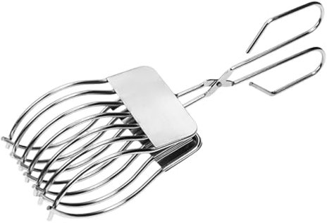 Onion Slicer Holder, Meat and Bread Tongs - Stainless Steel Kitchen Utensils for Vegetables, Fruits, Potatoes, Barbecue, Lemon