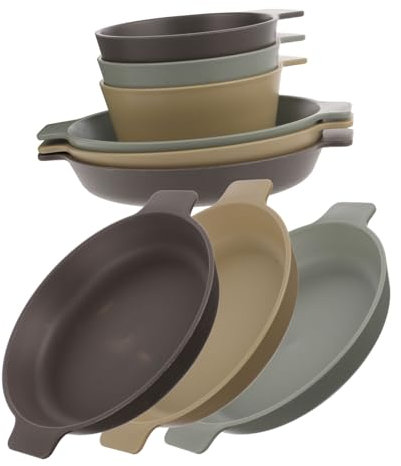 TOYANDONA Vaisselle Plastique Réutilisable Assiettes Extérieur Bol De Fête Léger Vaisselle De Camping Kit De Pique- Portable Assiettes