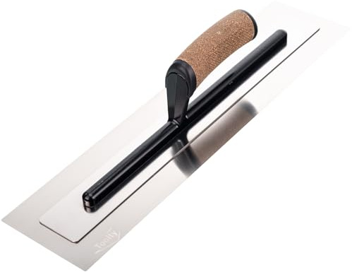 Toolty Flexible Plaster Finishing Trowel Trowel with Cork Handle - Stainless Steel - 18inch