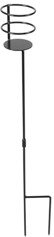 ANDRESLAD Iron Drink Bottle Holder Stand, Lightweight Portable Beverage Cup Holder Stake Made of Sturdy Black Iron, for Camping and Terrace Outdoor Use
