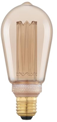EGLO E27 LED Retro Lampe, Amber Vintage Glühbirne, 4 Watt, 170 Lumen | extra warmweiß, 1800 Kelvin, ST64 Leuchtmittel, Edison Glühlampe, Ø 6,4 cm