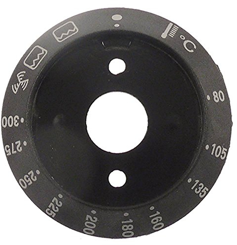 Unox Skalenscheibe für Heissluftofen XF065 für Thermostat ø 58mm Lochabstand 29mm max. Temperatur 300°C Thermostat 80-300°C