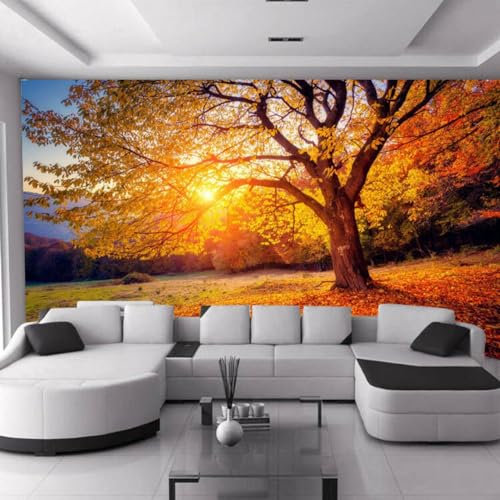 Tree Leaves Plants Forest Autumn Photo Wallpaper Mural Home Poster Decoration 260cmx175cm