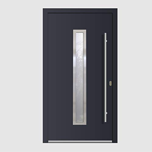 Haustür Welthaus WH75 RC2 Premiumtür Aluminium mit Kunststoff LA211 Tür 1000x2000mm DIN Rechts Farbe aussen anthrazit Innen weiß außengriff BGR1400 innendrucker M45 Zylinder 5 Schlüßel