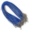 Uhat Pack 10 Wax Cord String Necklaces with Lobster Clasp Leather Neck Chain Pendant Cord String (Blue)