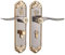 Zinc Alloy Indoor Lever Lock Door Handle Set - Golden Cylinder Lever Lock With Keys for Wooden Bedroom Doors