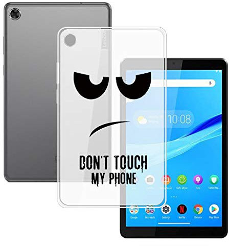 HHUAN Tableta Funda para Lenovo Tab M8 TB-8505F / TB-8505X 8 Pulgadas, Semi-Transparent Soft Silicone Carcasa Prueba de choques TPU Bumper Cover Case - No me toques