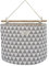 LOCALIS Hängetasche XXL - Stoff, mit Innenfutter - Hängeaufbewahrung, Hängeorganizer, Wandorganizer, Wandtasche - ideal für Home Office, Diele, Bad, Kinderzimmer - 35x15x28 cm (graue Dreiecke)