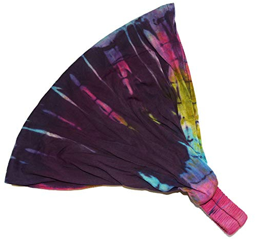 Simandra Unisex 1 Stück Haarband Stirnband Kopfband Batik Baumwolle Lila