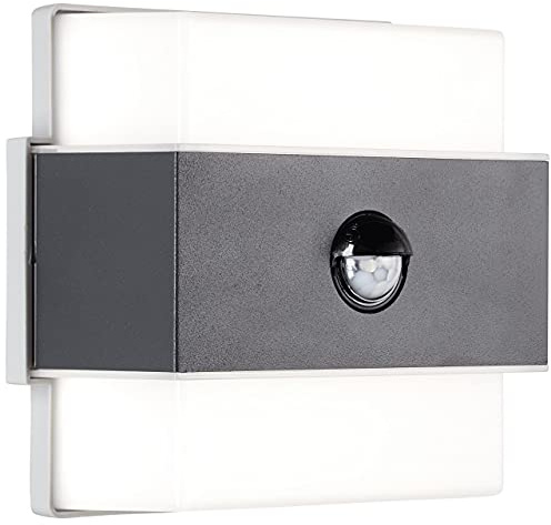Brilliant Lampe, Archie LED Außenwandleuchte Bewegungsmelder anthrazit, Metall/Kunststoff, 1x 7.5W LED integriert, (650lm, 4000K), A
