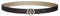 Armani Exchange Damen Bicolor, Logo Buckle Belt, Black/Gold, S
