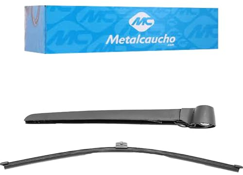 Metalcaucho 68240 Heckscheibenwischer + Arm Hinten 390mm Kompatibel mit AUDI A4 B9 Avant 8W5, 8WD Q7 4LB A7 Sportback 4GA, 4GF Q5 FYB Q7 4MB | 68240 passend für A1 A4 A7 Q5 Q7 | 68240