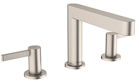 hansgrohe Finoris 76033821 Moderne Waschbeckenarmatur mit 2 Griffen und 3 Löchern, 0,00000000000000000000000000