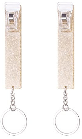 【Newest Upgraded】2PCS Credit Card Puller, Cute Debit Bank Card Grabber for Long Nails ATM Keychain Women with Plastic Clip, Brown + Brown, Standard