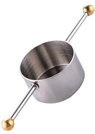 Housoutil 30ml Messbecher aus Edelstahl mit Doppelperlen für Barkeeper Leicht zu Reinigen und Komfortabel für Zuhause und Riegel