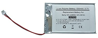 Batteria di ricambio 3,7 V 1200 mAh per cuffie wireless Sony Wh-xb900n Wh-h910n