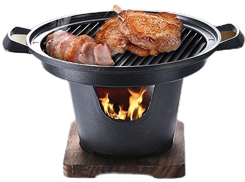Parrilla de mesa portátil Parrilla de barbacoa sin humo Mini Parrilla de carbón de mesa para una persona Barbacoa interior Picnic al aire libre