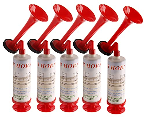 FARBIN 5Pcs Mini Air Horn Handpumpen Kinder Geräuschmacher Spielzeug Geschenk, lauter Lärm Maker ungiftige Party-Hörner für Kinder, Hand-Lufthorn für Sportereignisse Wettbewerb und Parteien