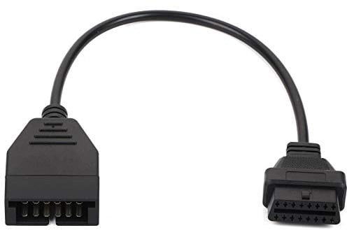 OBD1 auf OBD2 Adapter, Universal OBD 12 auf 16 Pin Connector Diagnostic Adapterkabel Auto Diagnosekabel Diagnose OBD II Adapter Scanner Kabelstecker