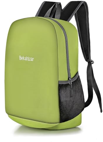 Bekahizar Leichter Rucksack 20L Klein Wanderrucksack für Männer, Frauen, Kinder, Hiking, Sport, Reisen, Klettern (apfelgrün)
