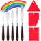 Graplan 8 Stück Spachtel Acrylmalerei Set Edelstahl Palettenmesser Strukturpaste Spachtel 5 Stück Malmesser Set mit 3 Stück Leimspachtel,Malspachtel für Ölgemälde,Gouache,Aquarell,Felsmalerei