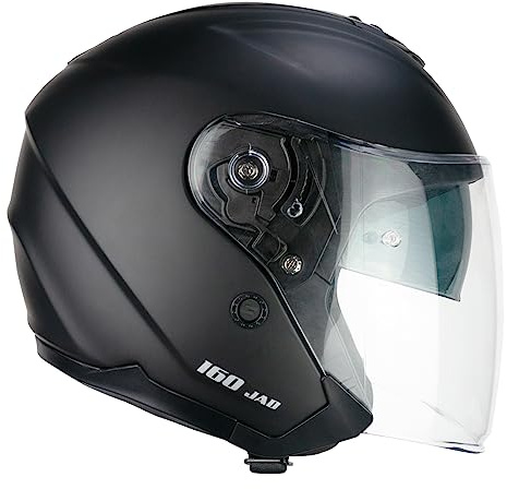CGM Jethelm mit offenem Gesicht, 160 A, Mattschwarz, S (55-56 cm)