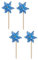 dekoratives Windrad Windmühle auf Stab PVC blau mit Motive Segelboot in verschiedenen Größen (klein, blau, 4)