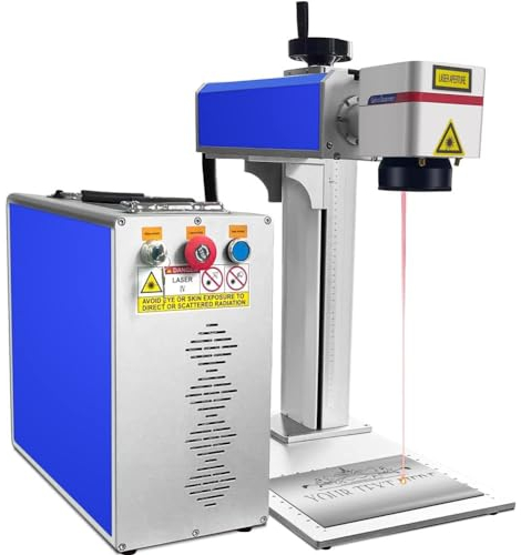 Laser Graviermaschine Metall, Faserlasergravierer 30W Raycus Faserlaser Fiber Laser Engraver Lasergravur 1064nm 220V Präzision 0.01mm für Metall Kupfer Aluminium Stahl etc. (30W Area 150x150mm)