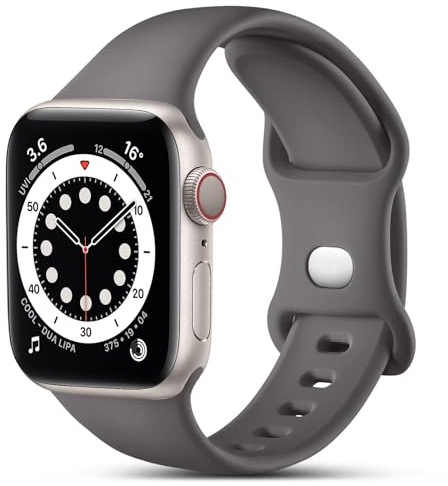 CeMiKa Cinturino Compatibile per Apple Watch Cinturino 38mm 40mm 41mm 42mm 44mm 45mm 46mm 49mm, Silicone Cinturini di Ricambio per iWatch Series 10 9 8 7 6 5 4 3 SE, 42mm/44mm/45mm/49mm-M/L, Argilla