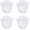 Acan Tradineur - Pack de 4 macetas de plástico para Pared, Tiesto, macetero Colgar, Recipiente para Plantas, Flores, balcón, Porche, hogar, Fabricada en España (Blanco - 26 x 29,5 x 19 cm)