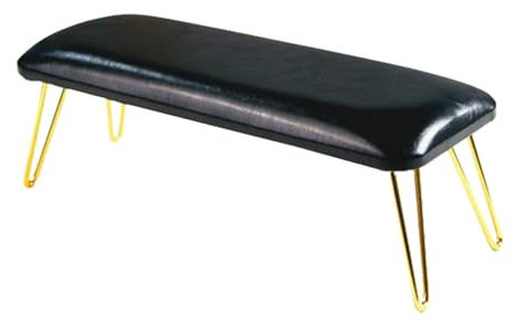 Generic Manicure Nail Rest,Nail Arm Rest,Professional,Hand Pillow Cushion,PU Leather,Nail Hand Rest,for Nail Technician Use Must Have, Black and gold