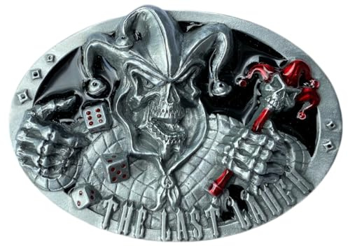 DRAGON DESIGNS TANSIDE LTD. Gürtelschnalle The Last Laugh Skull Jester in Geschenkbox, mehrfarbig, Einheitsgröße