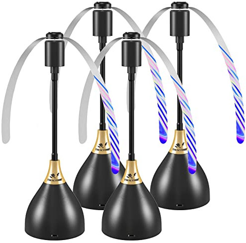 TMACTIME Effective Fly Fans for Tables,Fly Repellent Fans Keeps Flies Away with Soft Blades,USB or Batteries Powered,Portable Fly Fan for Picnic, BBQ, Party (4 Pack,Black)