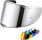 Helmvisier für FF327 Challenger,Motorradhelm Visier,Motorrad Windschutz Helm Objektiv Visier Vollgesichts,Motorradhelm Zubehör (Chromsilber)