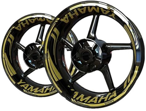 Adesivo per ruote di moto Per Ya&maha Adesivo Cerchione In Oro Opaco Set Decalcomanie Con Cerchione Moto Adesivi Strisce per cerchi