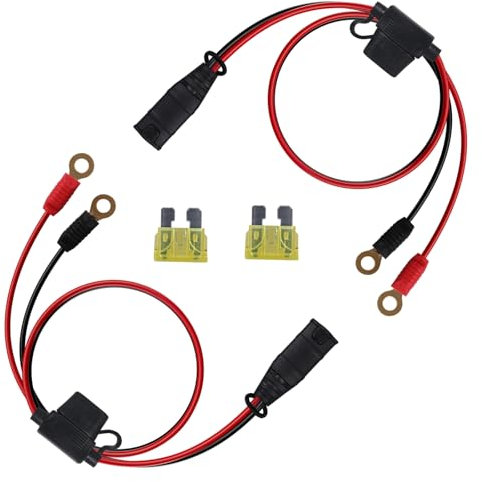 2Pcs 16 AWG Wire Harnesses is Compatible with NOCO GC008 X-Connect and M6 (1/4in) XL Ring terminals.Suitable for NOCO Genius 1 and NOCO Genius 2 with Battery Chargers Connecting.
