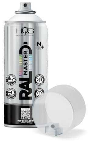 HQS RAL Master - Bote de pintura en aerosol 400 ml Nitro colores Ral (1, Ral 9003 blanco señal brillante)