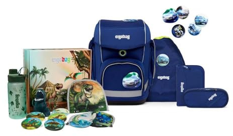 ergobag Cubo Jumbo Edition Schulranzen Set 6tlg. inkl. Fan-Box (BlaulichtBär)