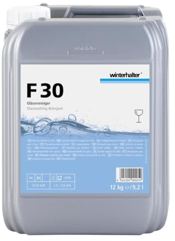 Winterhalter F30 Glasswashing Detergent - 9.2Ltr | Prevents calcium carbonate scale buildup to keep essential commercial kitchen wash systems running smoothly.