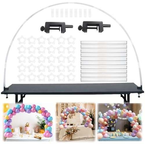 Ballonbogen Gestell Tisch Luftballon Bogen Gestell Abnehmbar Tragbar Luftballonbogen mit 30 Ballongirlande Ballon Bogen für Hochzeiten Geburtstagsfeiern Abschlussfeiern Feiertage Partys