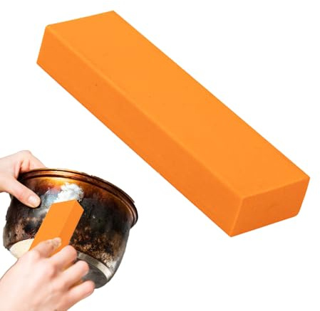 Metal Rust Cleaner - Rubber Eraser Block, Stainless Steel Knife Tool | Multifunctional Kitchen Stain Removal Artifact, High Performance Polishing Pad Orange Colourant Cooking Utensils Polishing House