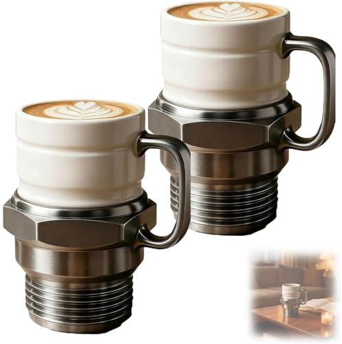 Zündkerzenbecher, Zündkerzen-Kaffeetasse, Keramik-Kaffeetasse für Autoliebhaber, Automobil-Thema-Kaffeetasse für Auto-Enthusiasten, Mechaniker und Garagenliebhaber (2)