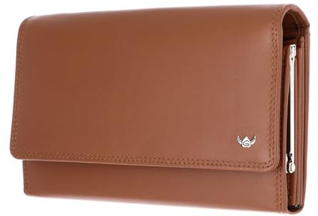 Golden Head Leder Geldbörse Polo RFID Protect Bügelbörse 2801 Cognac braun