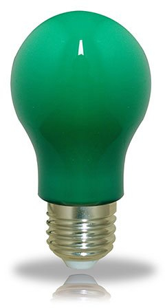 LEDmaxx A27GR36 A+, LED Leuchtmittel Glühbirne, Glas, 3 W, E27, grün, 10.8 x 6 x 6 cm