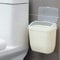 Newdvmmss basurero montado en la pared, mini basurero de plástico - con tapa plana, basurero PP extraíble - mini basurero extraíble - para cocina y baño