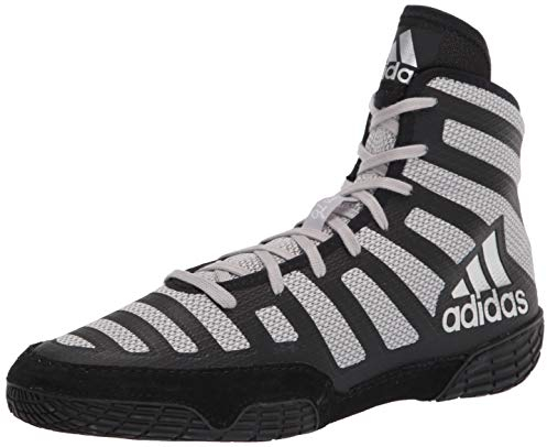 adidas Varner Wrestling Shoe, Black/Grey/Grey, 11