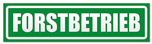 Kiwistar - Autoaufkleber - Forstbetrieb invertiert - Hinweis Sticker selbstklebend für Kfz, Fahrrad, PKW, LKW - 20cm - Grün - Auto Aufkleber Heckscheibe, Stoßstange