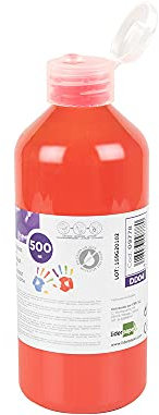Pintura dedos liderpapel botella de 500 ml rojo