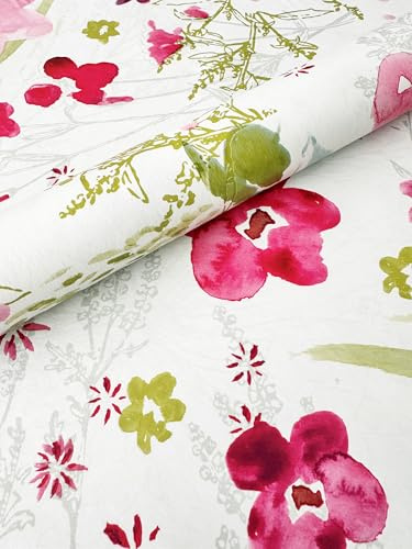 Mambo Design PVC Tischdecke Bloom Blumen bunt Wachstuch • Breite & Länge wählbar • abwaschbare Tischdecke Frühling, Größe:120 x 220 cm