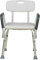 OR8 Wellness Bath Shower Chair Rectangular Adjustable With Armrest and Backrest, Anti-Slip Padded Medical Shower Seats Stool Ergonomic Aid for Handicap, Disabled, Seniors, Elderly